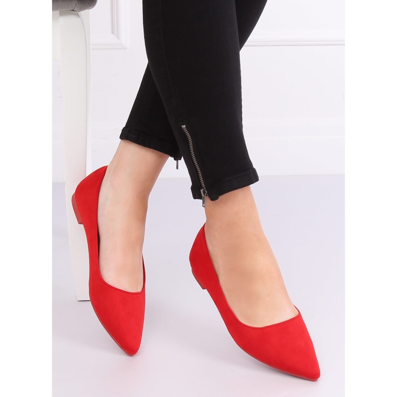 Ballerines pointues rouges A822 Rouge 1