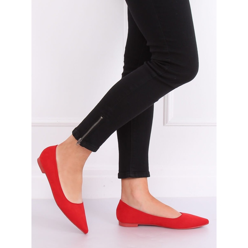 Ballerines pointues rouges A822 Rouge 2