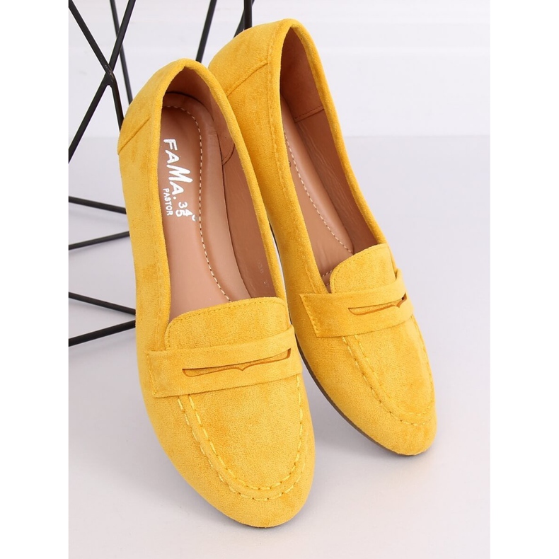 Mocassins femme miel B2030 Jaune 1