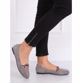 Gris Mocassins femme gris B2027 Gris 2 Gris Mocassins femme gris B2027 Gris 2