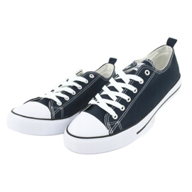 American Club LH06 Navy Blue Bneakers blanche bleu marin 3
