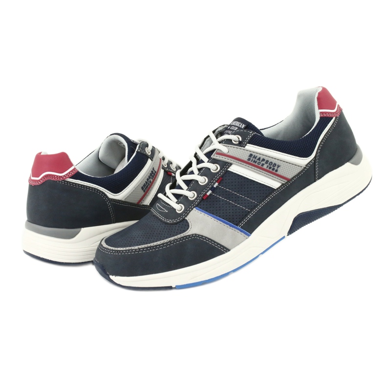 Chaussures de sport ADI American Club RH07 rouge bleu marine gris 4