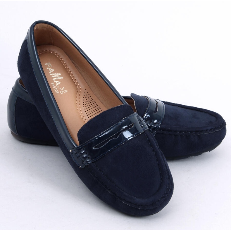 Mocassins femme bleu marine FM2958-3 Bleu 2