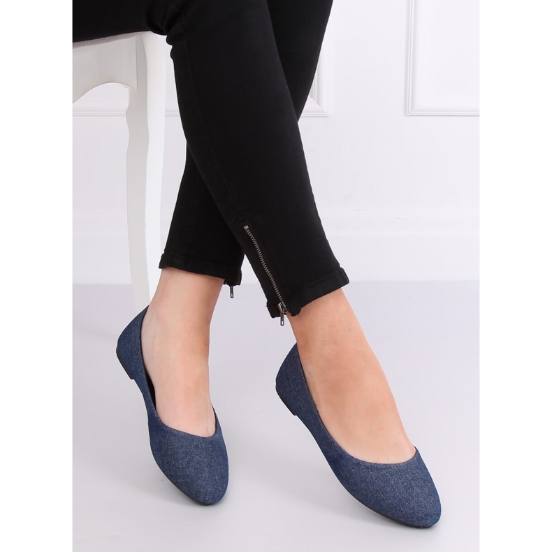 Ballerines lisses bleu marine Z1005 Navy 1