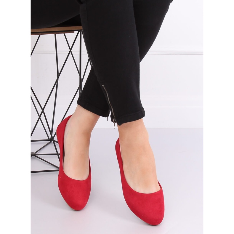 Ballerines unies rouges Z1005 Rouge 2