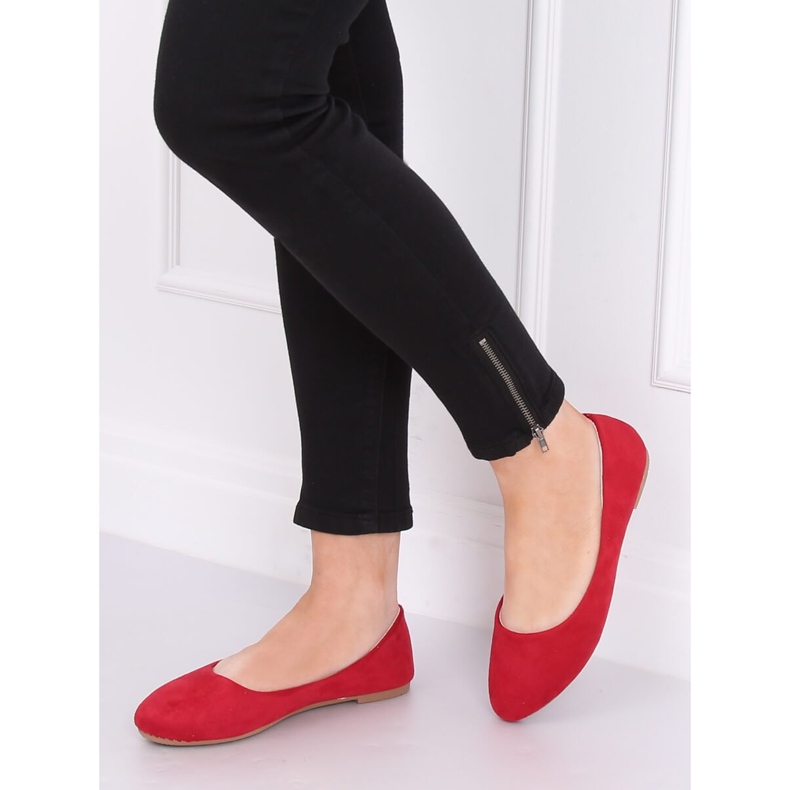 Ballerines unies rouges Z1005 Rouge 1
