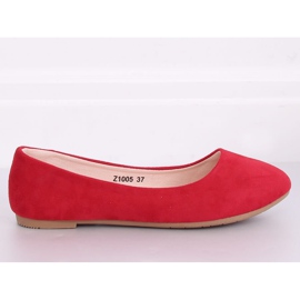 Ballerines unies rouges Z1005 Rouge 3