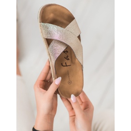 Goodin Chaussons dorés confortables 1