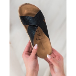 Goodin Chaussons noirs confortables 1