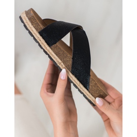 Goodin Chaussons noirs confortables le noir 2