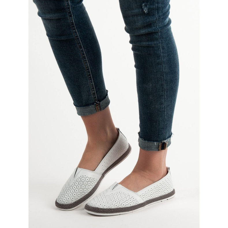 Goodin Ballerines ajourées blanche 1