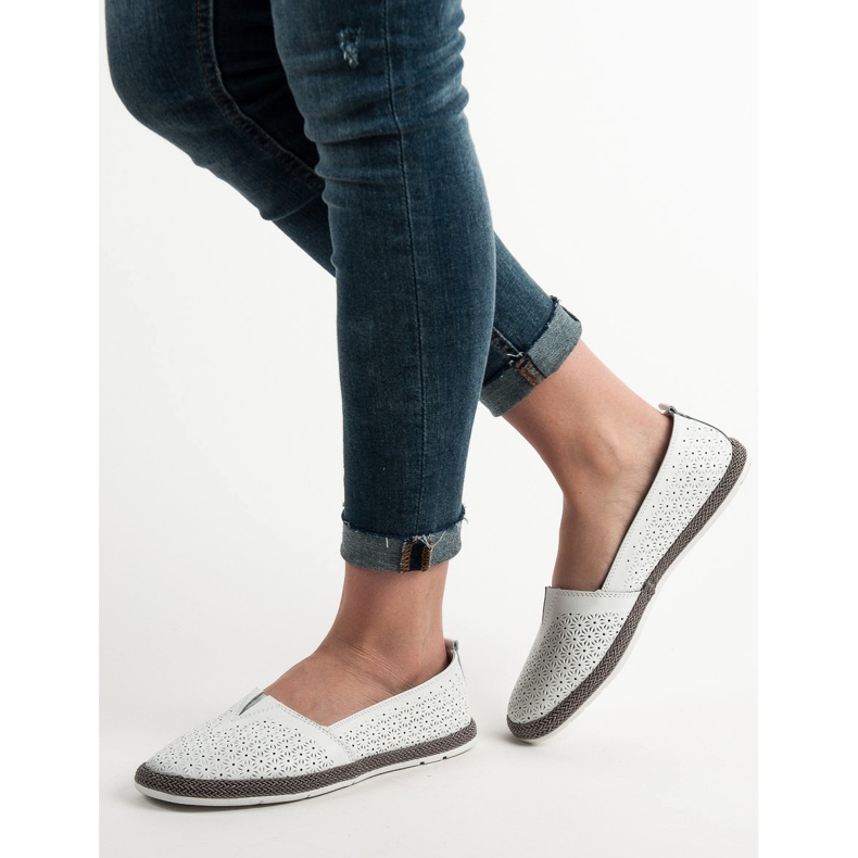 Goodin Ballerines ajourées blanc 2