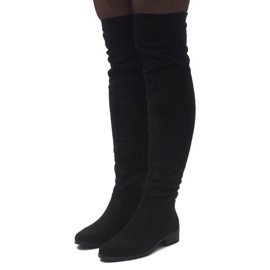Bottes en daim QQ006 # Noir 1