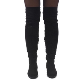 Bottes en daim QQ006 # Noir le noir 2