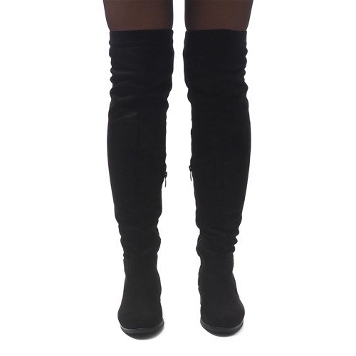 Bottes en daim QQ006 # Noir le noir 2