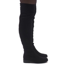 Bottes en daim QQ006 # Noir le noir 3