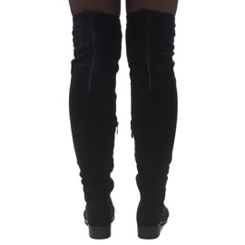 Bottes en daim QQ006 # Noir le noir 4