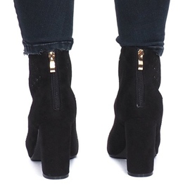 Bottines noires ajourées Suzanne le noir 2