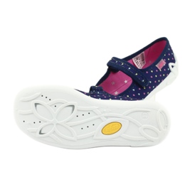 Chaussures enfant Befado 114Y372 coeurs bleu marin bleu rose jaune 5