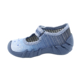 Chaussures pour enfants Befado avec zircons 109P186 bleu gris 2