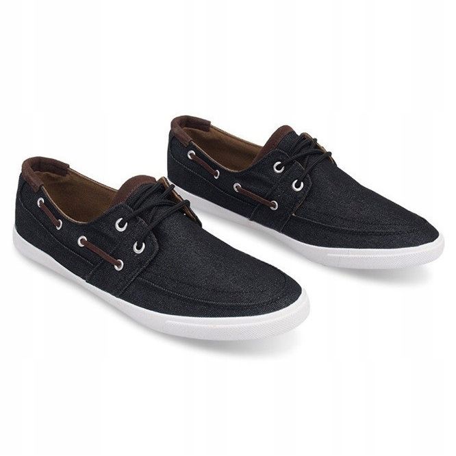 Mocassins à lacets noirs 806 1