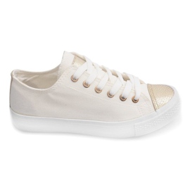 Baskets femme blanches TL13 jaune 2
