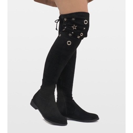 Bottines en daim noir 88-227 le noir 2