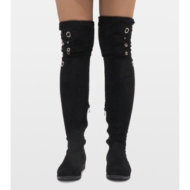 Bottines en daim noir 88-227 le noir 1