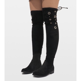 Bottines en daim noir 88-227 le noir 3