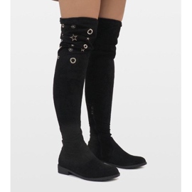 Bottines en daim noir 88-227 le noir 4