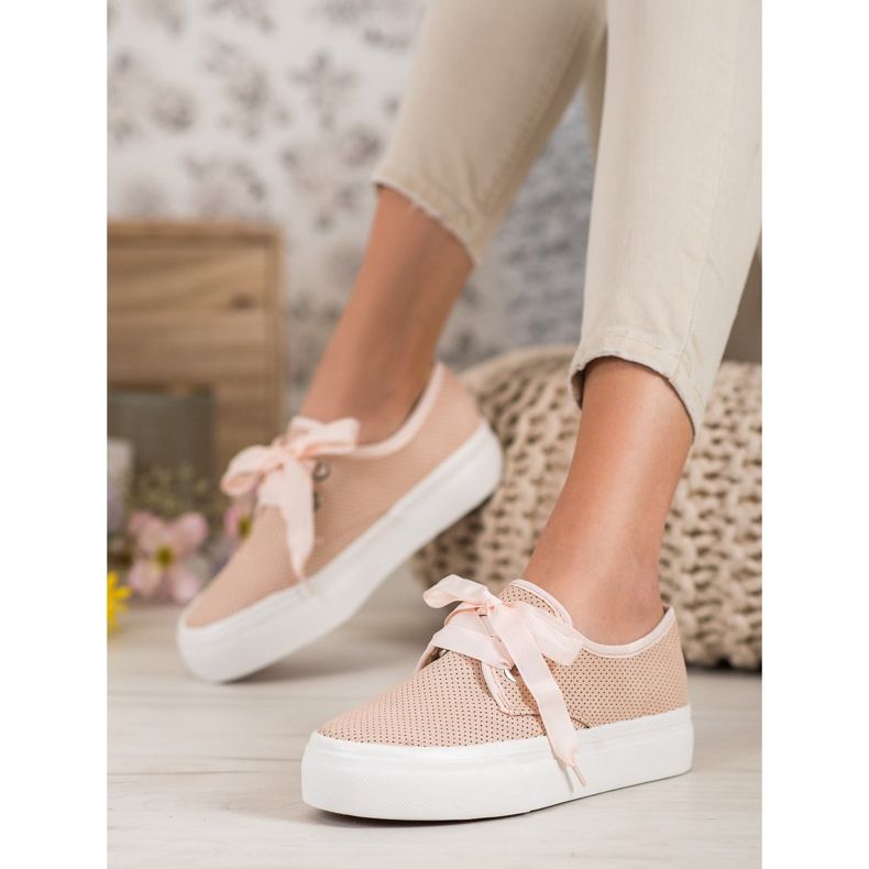 Kylie Baskets attachées avec un ruban brun 2