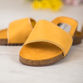 Goodin Pantoufles de Suèdes jaune 1