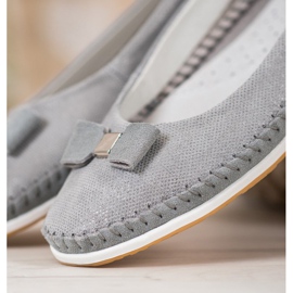 Ballerines À Noeud VINCEZA gris 2