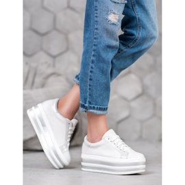 Seastar Baskets sur la plateforme de mode blanche 1