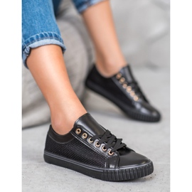 Muto Baskets noires à mailles le noir 1