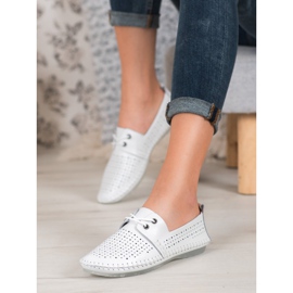 Baskets VINCEZA en cuir blanc 1