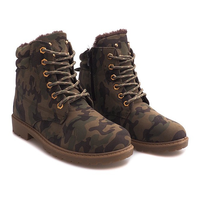 Bottes en bois isolantes Camo BED08 Vert 2