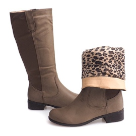 Bottes à talons 8524 Taupe gris 2