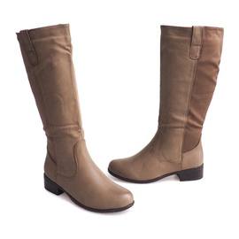 Bottes à talons 8524 Taupe gris 1