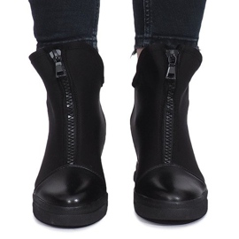 Baskets en daim noir Nathalie le noir 1
