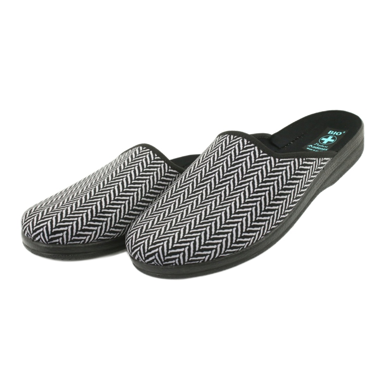 Chaussons chaussons pour hommes Adanex 25147 chevrons noir gris 3