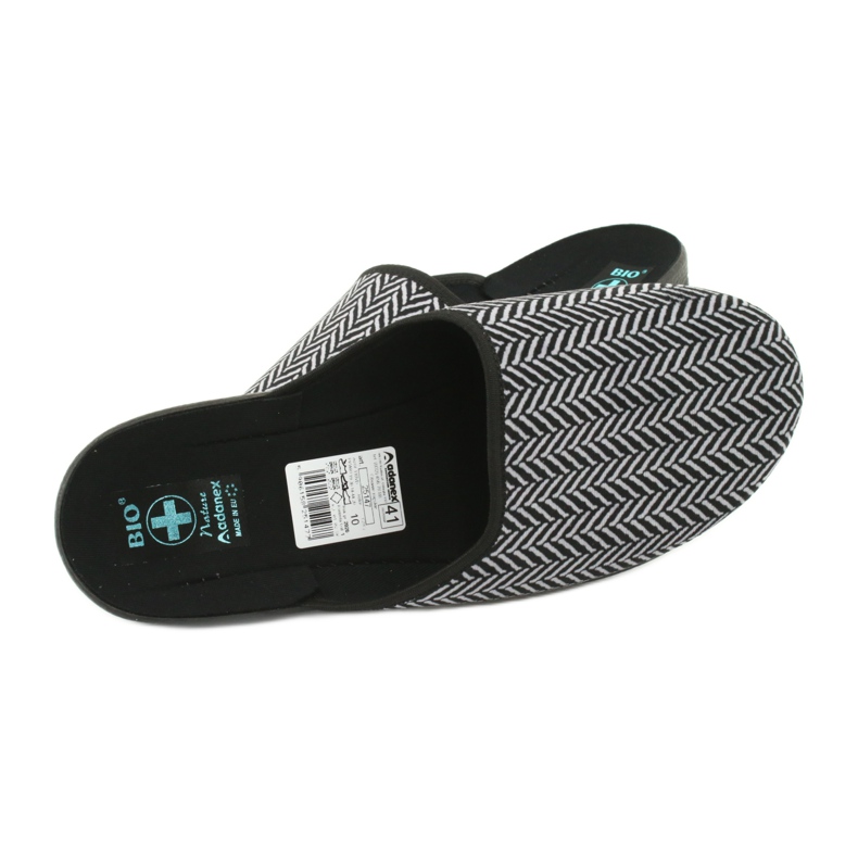 Chaussons chaussons pour hommes Adanex 25147 chevrons le noir gris 5