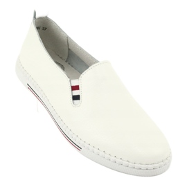Baskets slipony en cuir Filippo DP066 blanche 1