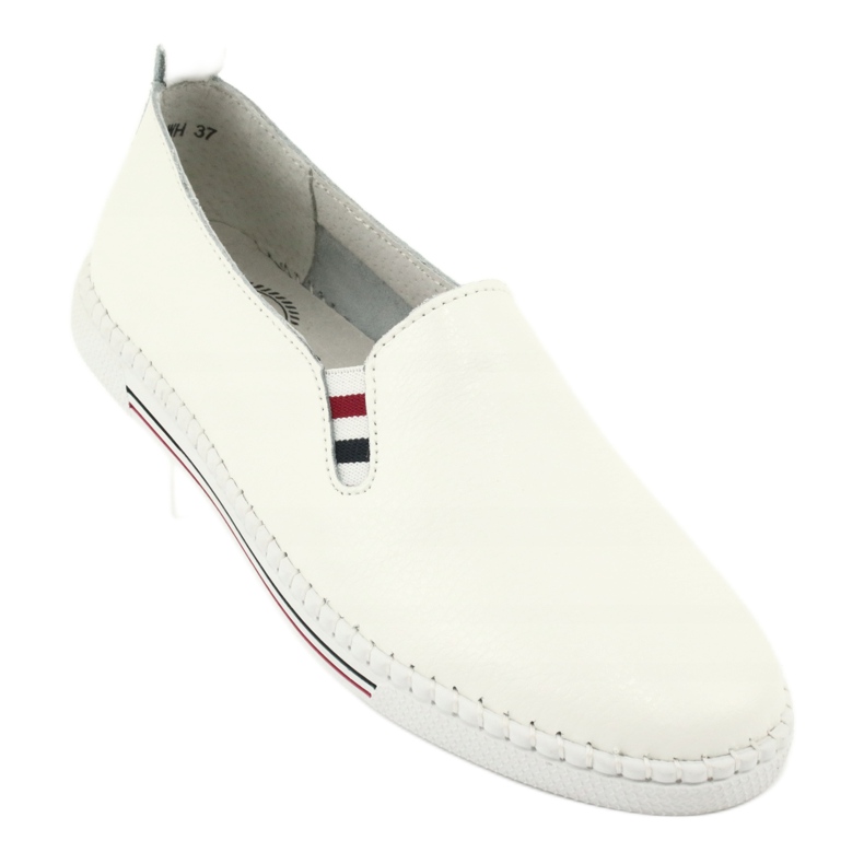 Baskets slipony en cuir Filippo DP066 blanc 1