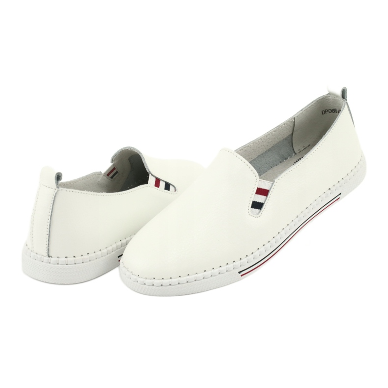 Baskets slipony en cuir Filippo DP066 blanc 4