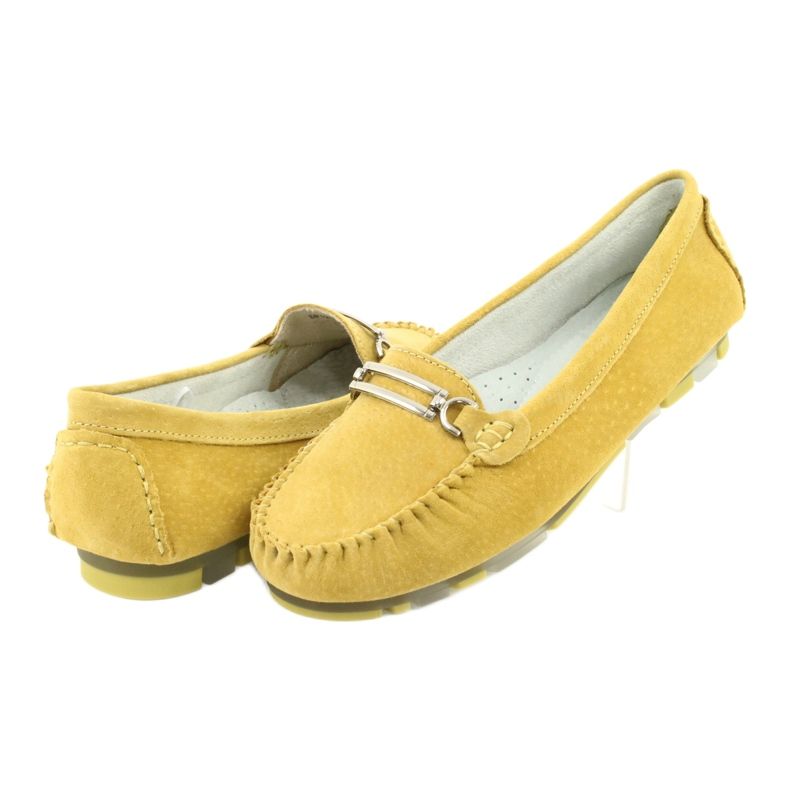 Mocassins en cuir suédé Filippo DP 1202 jaune 4