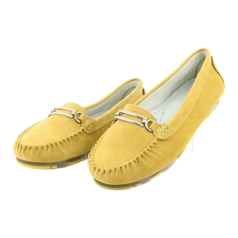 Mocassins en cuir suédé Filippo DP 1202 jaune 3