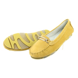Mocassins en cuir suédé Filippo DP 1202 jaune 5