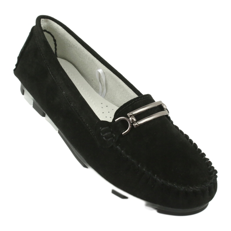 Mocassins en peau de chamois Filippo DP1202 noir 1