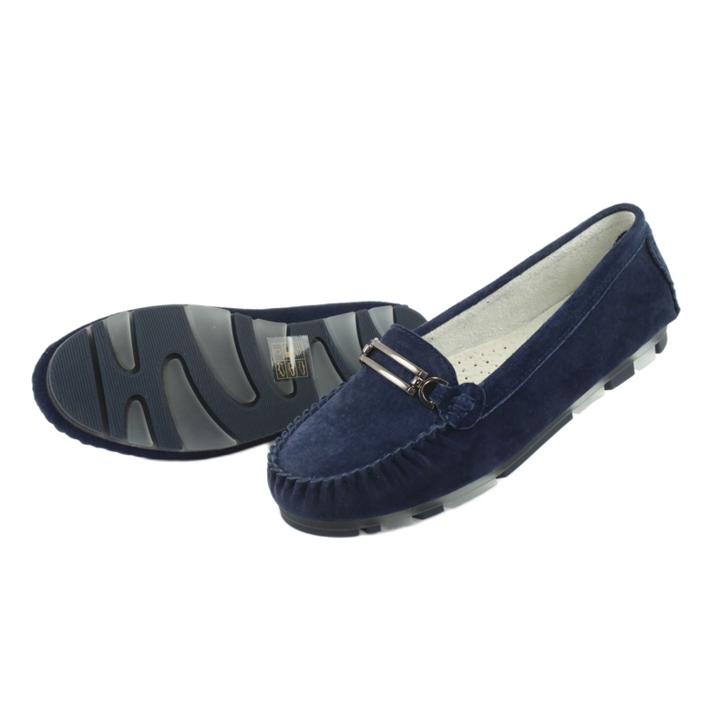 Mocassins en cuir suédé Filippo DP 1202 bleu 5